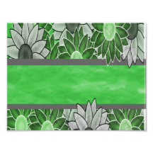 Custom Name Template and Flowers Photo Print