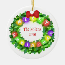 Custom Name & Year Christmas Ornament