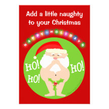 Custom Naughty Santa Christmas Party Invitation
