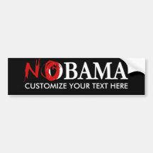 CUSTOM NOBAMA BUMPERSTICKER BUMPER STICKER