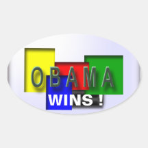 Custom Obama Gifts Oval Sticker