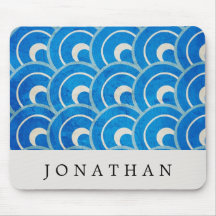Custom Peacock Blue Mouse Pads