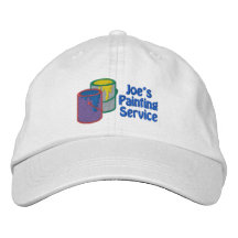 Custom Personalised Painter Hats - Add Text Embroidered Baseball Caps