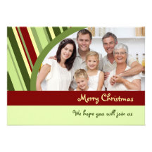 Custom Photo Christmas Dinner Invitation Card