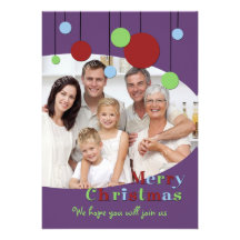 Custom Photo Christmas Dinner Invitation Card