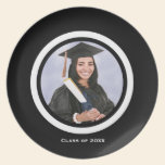 Custom Photo Graduation Black and White Dated plates