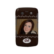 Custom Photo Monogram BlackBerry Barely There Case Blackberry Cases