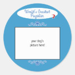 Custom Photo! Worlds Greatest Pugalier Round Stickers