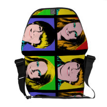 Custom Pop Art Teen Quad Design Messenger Bag