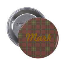 Custom Red Plaid Button