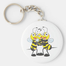 Custom Shirts : Happy Dad Mum Baby Bee Shirts Key Chain