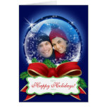 Custom Snow Globe 2011 Christmas Photo Cards cards