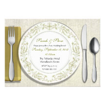 Custom Table Setting Post Wedding Brunch Invites