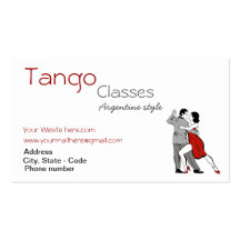 Custom Tango Classes Business card