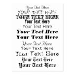 Custom Text. Fonts Postcard no. 17. Your Text Here