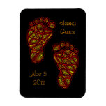 Custom Tribal Toes Baby Feet Flexible Magnet