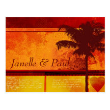 Custom Tropical Palm Tree Cards Post Card