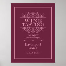 Custom Wine Tasting Art Print - Home Decor