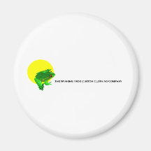 Custom winking frog logo magnet