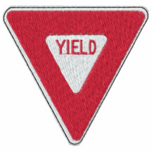 Custom Yeild Sign Embroidered Shirt
