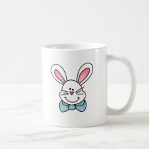 CUSTOMBUNNYHEADBLUE COFFEE MUG