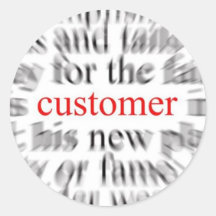 Customer Round Stickers