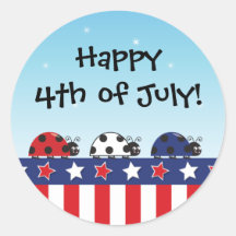 Customisable 4th of July Sticker