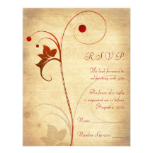 Customisable Autumn RSVP card Custom Invitations