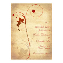 Customisable Autumn Save the Date Card Personalised Announcements