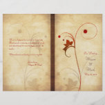 Customisable Autumn Wedding Program Flyer