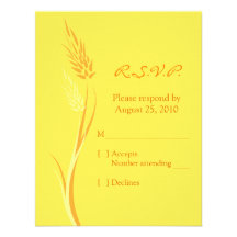 Customisable Autumn Wedding Response Card Custom Announcement