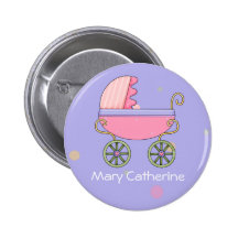 Customisable Baby Shower Favours Pinback Buttons