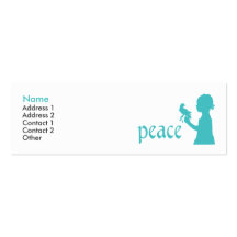 Customisable business card for peace activists
