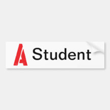 Customisable Capital A gear Bumper Stickers