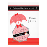 Customisable Drummer Baby Shower invitation - Red