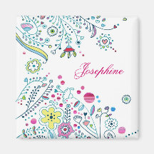 Customisable Floral Magnet