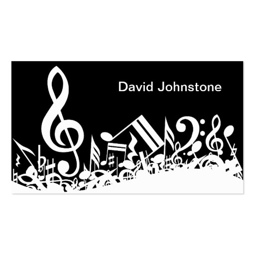 Customisable Jumbled Musical Notes Business Cards