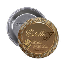 Customisable Mother Of The Bride Keepsake Button