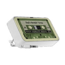 Customisable Name on Cassette HQ Audio Doodle Travel Speakers