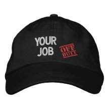 Customisable 'Off Duty' Embroidered Hats