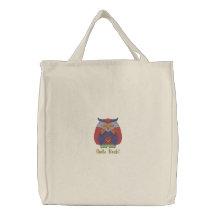 Customisable Owl Lover Embroidered Tote Bag