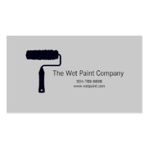Customisable Paint Roller Painting Business Card