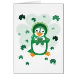Customisable Patsy Penguin St. Patrick's Day Card