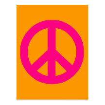 Customisable Peace Sign Post Card