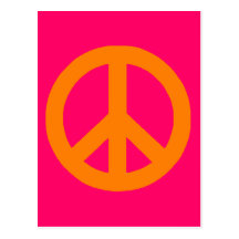 Customisable Peace Sign Postcard