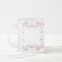 Customisable Pink Hearts Design Coffee Mugs