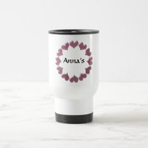 Customisable Pink Hearts Design Mug