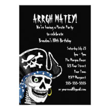 Customisable Pirate Party Personalized Announcements