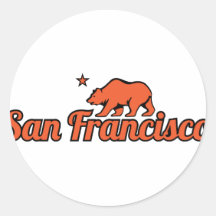 Customisable San Francisco Round Stickers