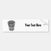 Customisable Silver Shot Glass Bumper Sticker